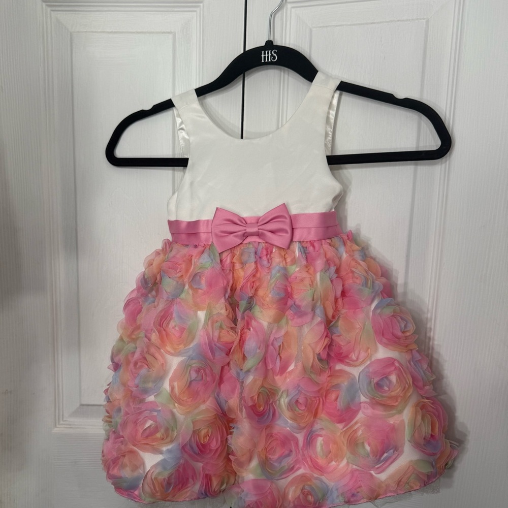 American Princess White Dress with Pink Accents